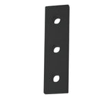 3 Hole Black Joining Plate 1" x 3" x 3/16" | 10 Series Aluminum T-Slot