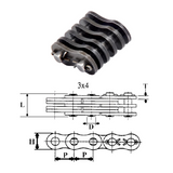 BL434 | Leaf Chain Link 3 x 4 Lacing 0.5" Pitch