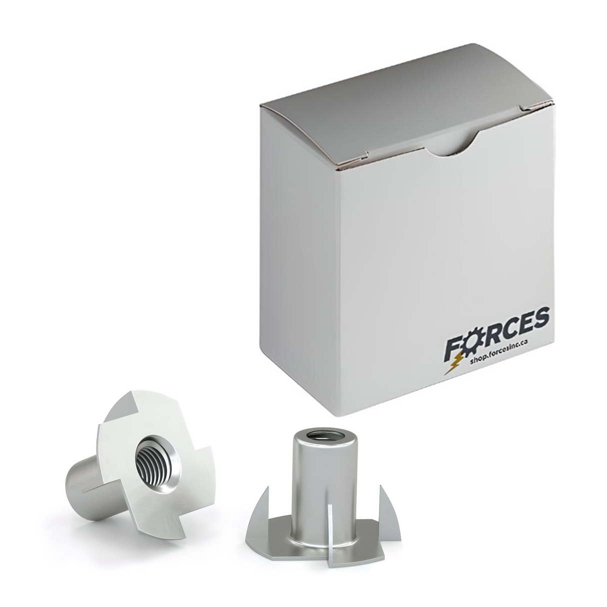 4 Prong T-Nut 3/8"-16 - Zinc Plated