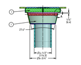 4" Heavy Duty Square Floor Drain NPT (M) - SS304