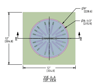 4" Heavy Duty Square Floor Drain NPT (M) - SS304