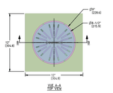 4" Heavy Duty Square Floor Drain NPT (M) - SS304