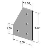 15 Series 4 Hole 90° Joining Plate