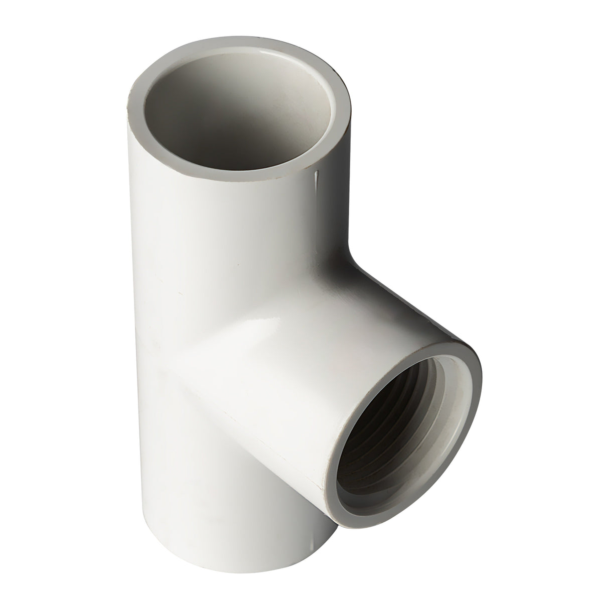 3/4" Tee (SOC X SOC X FPT) Sch 40 - PVC White | 402007W