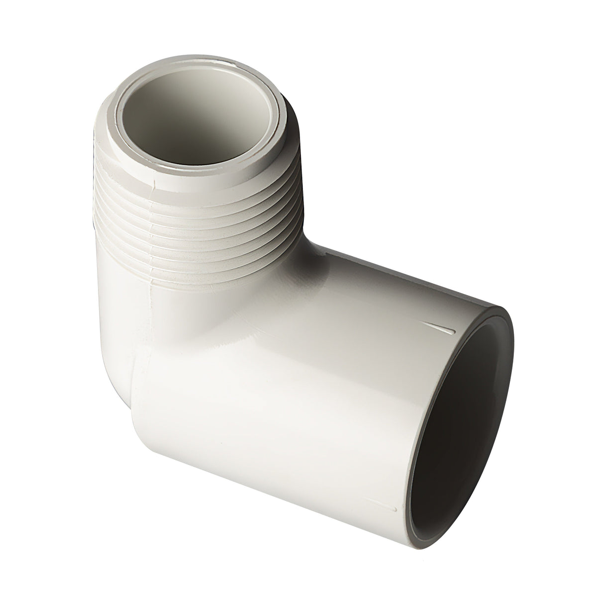 1-1/2" Street Elbow 90° (MPT x SOC) Sch 40 - PVC White | 410015W