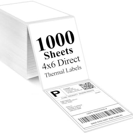 4 x 6, Thermal Transfer Labels, Perforated  Between Labels - 1000 labels/pack