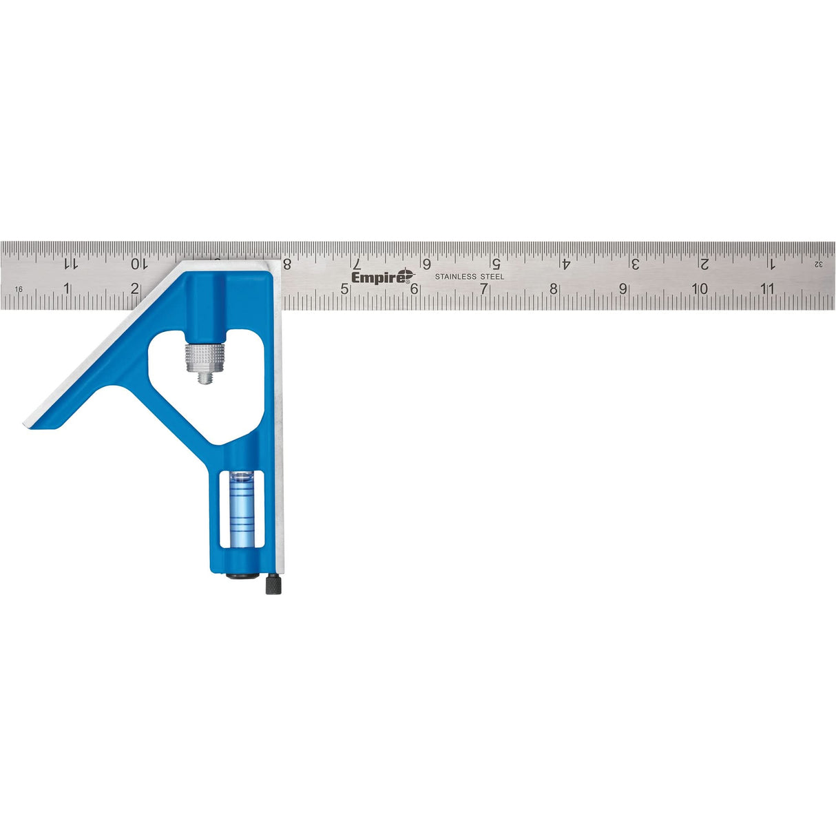 True Blue® Combination Square, 12" L, 1/16" Graduations, Steel, Plain