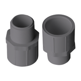 PVC Male Adapter (SOC x MPT) Sch 40 - Grey
