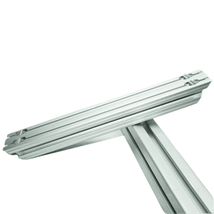 1.5" x 3" Smooth Lite T-Slotted 45° Extrusion supports