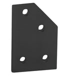 Plaque de jonction noire 4 trous 45° 2-3/4" x 2" x 3/16" | Fente en T série 10