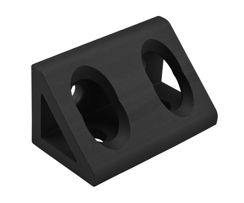 15 Series 4 Hole Black Horizontal Inside Corner Gusset