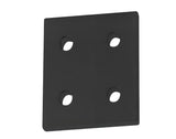 4 Hole Black Joining Plate 2" x 2" x 3/16" | 10 Series Aluminum T-Slot