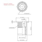 5/16"-18 Rivet Nut - Zinc Plated