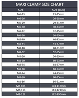 52-55mm Maxi Clamp - Stainless Steel 304 | M8-52