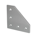 5 Hole 90° Joining Plate 3" x 3" x 3/16" | 10 Series Aluminum T-Slot