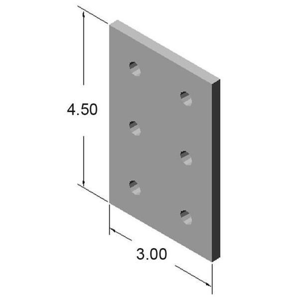 15 Series 6 Hole Black Joining Plate