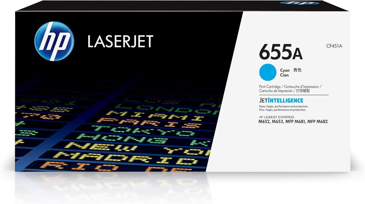 HP 655A (CF451A) Cyan Original LaserJet Toner Cartridge