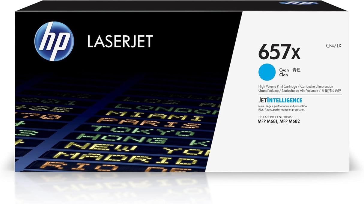 HP 657X Cyan LaserJet Toner Cartridge