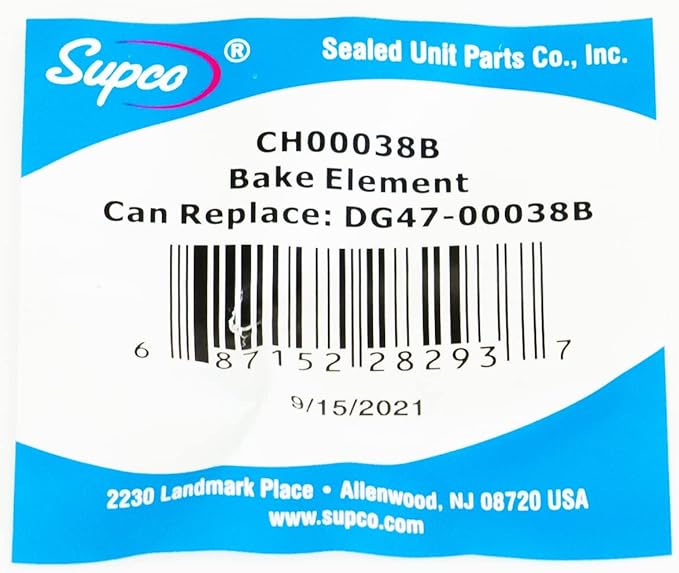 CH00038B Samsung Oven Range Bake Element Replacement for DG47-00038B