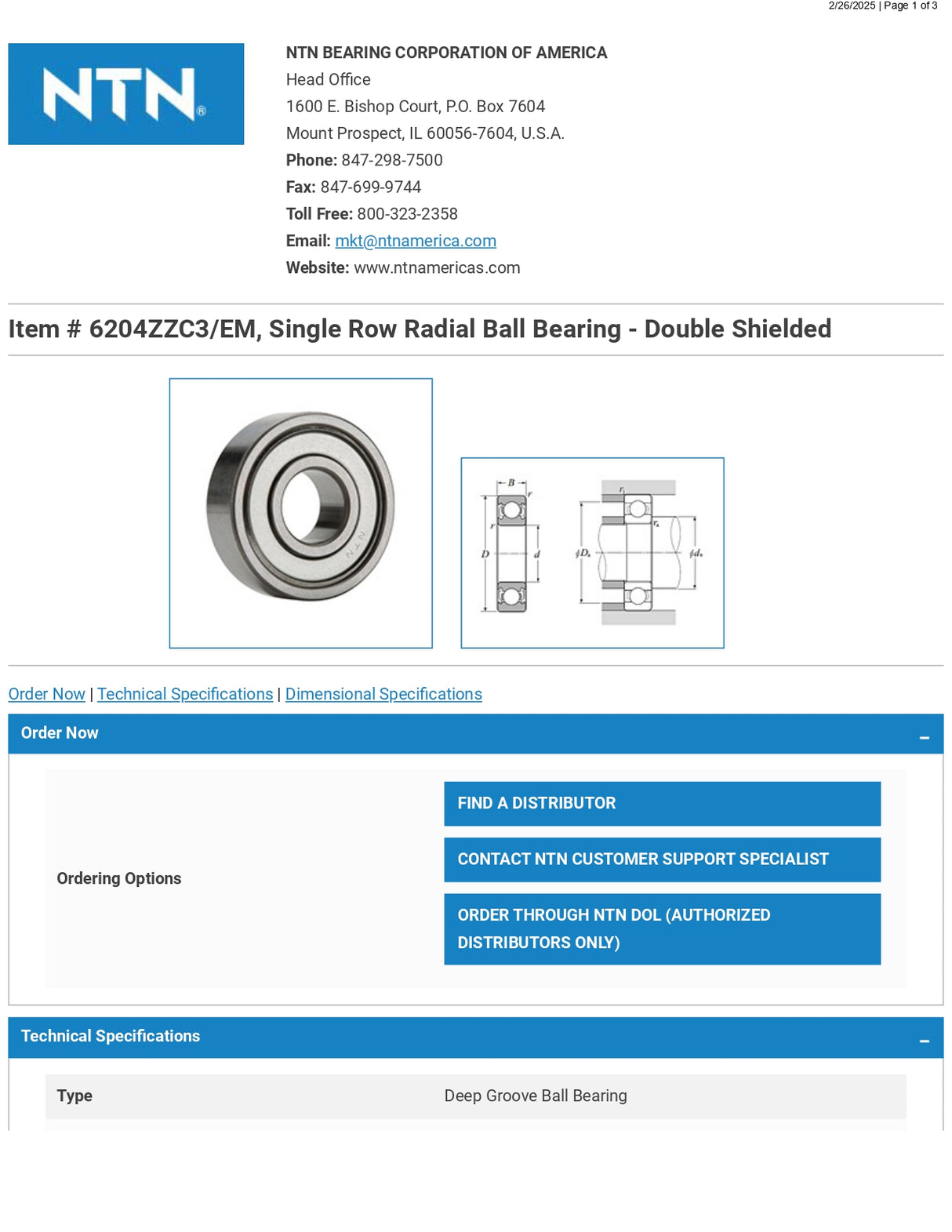 6204ZZC3/EM
