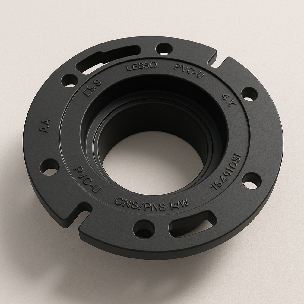 LESSO ABS Closet Flange — 4×3 Hub, Adjustable Ring DWV, cUPC – INFINITE ...