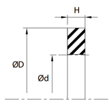 6J-6917 | Caterpillar® Rod Buffer Seal Ring  2.000" x 0.115" - Polyurethane
