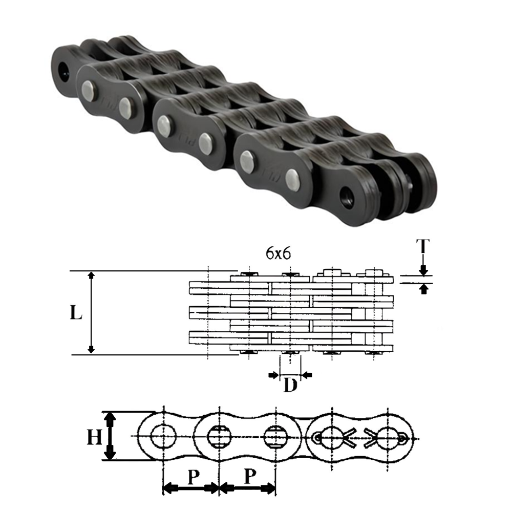 AL666 | Leaf Chain 6 x 6 Lacing 0.75" Pitch - 10ft Box