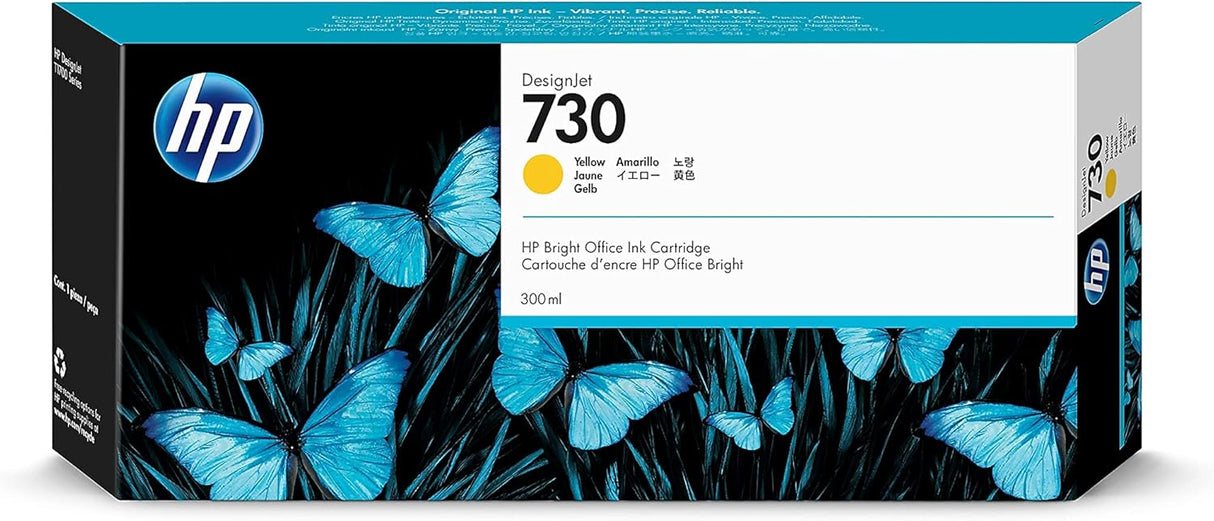 HP 730 (P2V70A) 300mL Yellow Original Ink Cartridge