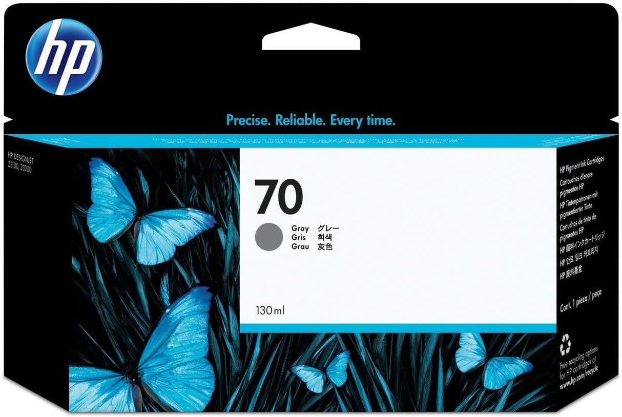 HP 70 Gray 130-ml Genuine Ink Cartridge (C9450A)
