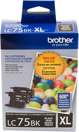 Brother LC75 Innobella High-Yield Black Ink Cartridges, 2 Pack