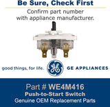 GE Dryer Start Switch WW02L00024 - Essential Dryer Part (WE4M416)