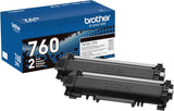 Brother TN760 Toner Cartridges - High Yield - Black - 2 Pack