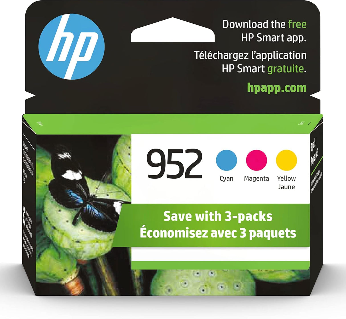 HP 952 Cyan, Magenta, Yellow Ink Cartridges (3-pack)