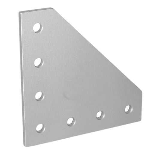7 Hole 90° Joining Plate 4" x 4" x 3/16" | 10 Series Aluminum T-Slot