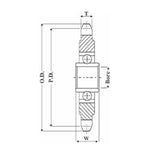 #80 Chain Idler Sprocket | 12 teeth | Bore 3/4"