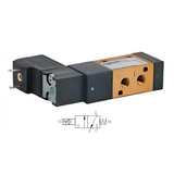 Compact Solenoid Valve M5, 3/2 Normally Closed Spring Return 24Vdc