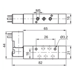 Compact Solenoid Valve M5, 5/2 Differential 24Vdc