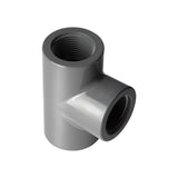 PVC Tee (Threaded) Sch 80 - Grey