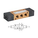 M5 Air Pilot Valve 1/8", 5/2 Double Acting Pressure 1.5 bar