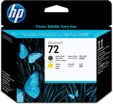 HP C9384A 72 Printhead, Matte Black/Yellow