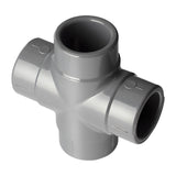 PVC Cross (Socket) Sch 80 - Grey