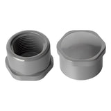 PVC Cap (Threaded) Sch 80 - Grey