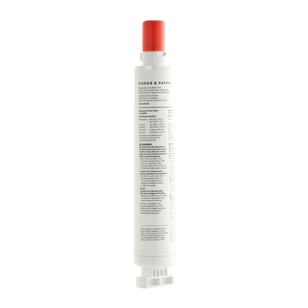 DCS 862288 WP FWC1 Fisher & Paykel Fridge Water Filter