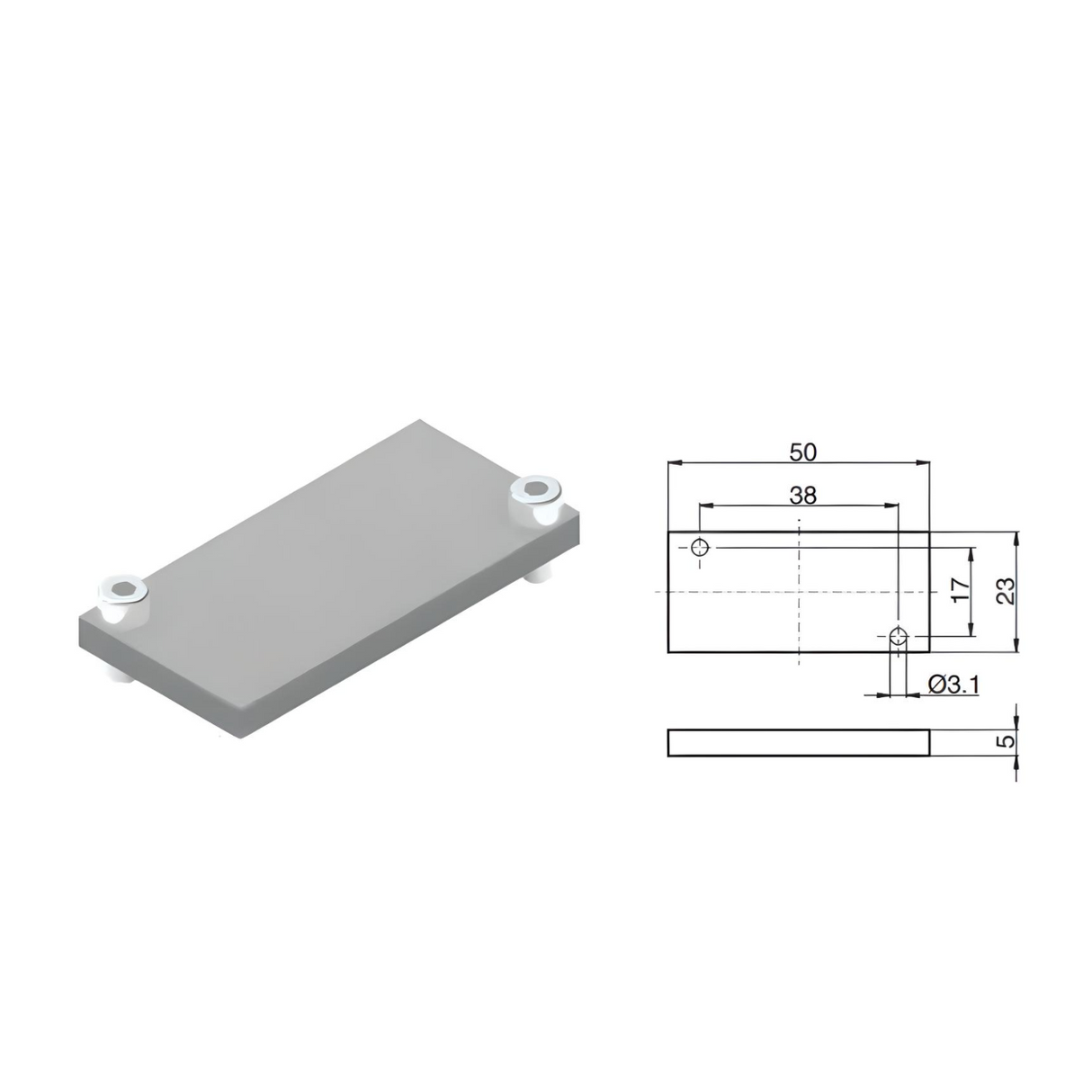 Closing Plate 5/2 & 5/3 For Manifold Valve 888 Series