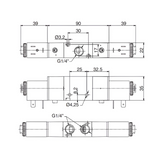 Pneumatic Solenoid Valve 1/4", 3/2 Normally Closed Double Coil 24Vdc