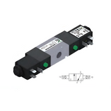 Pneumatic Solenoid Valve 1/4", 3/2 Normally Closed Double Coil 110Vac