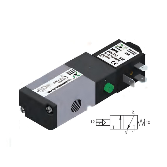 Pneumatic Solenoid Valve 1/4", 3/2 Normally Closed Spring Return 110Vac