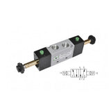 Pneumatic Solenoid Valve 1/4", 5/2 Double Coil No Coil