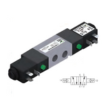 Pneumatic Solenoid Valve 1/4", 5/2 Double Coil 110Vac