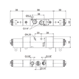 Pneumatic Solenoid Valve 1/4", 5/2 Double Coil 110Vac